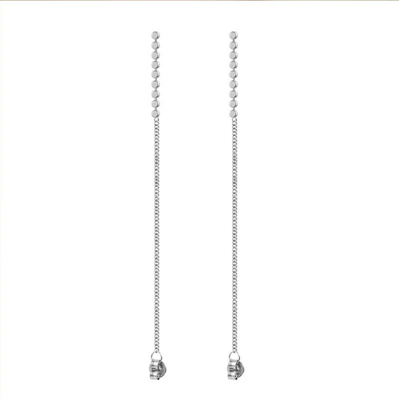 1Pair Chain Threader Earrings Earrings Dangle Earrings Jewelry Edgy Earrings Drop Earrings for Gifts Copper Wedding Accessory