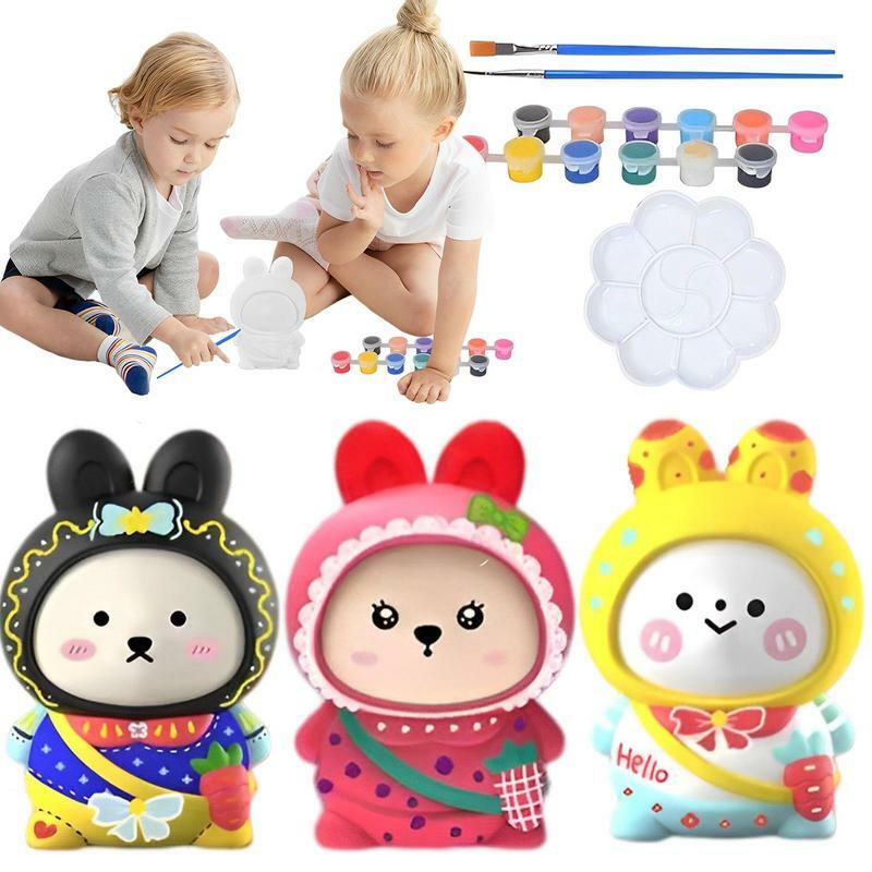 Plaster Painting Doll Kids Activities DIY Toys Intelligent Toys To Exercise Children Hand-Eye Coordination And Stimulate