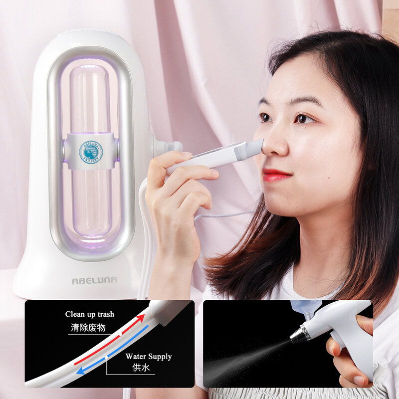 Oxigênio de hidrogênio pequena bolha beleza aparelho sucção elétrica cravo poros dispositivo limpeza doméstico remoção acne facial