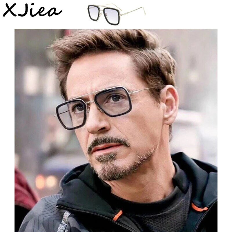 XJiea Tony Stark Glasses, Kacamata Hitam untuk Pria Fashion 2021, Kacamata Mewah Pria, Bayangan Iron Man, Memancing, Bersepeda, Mengemudi