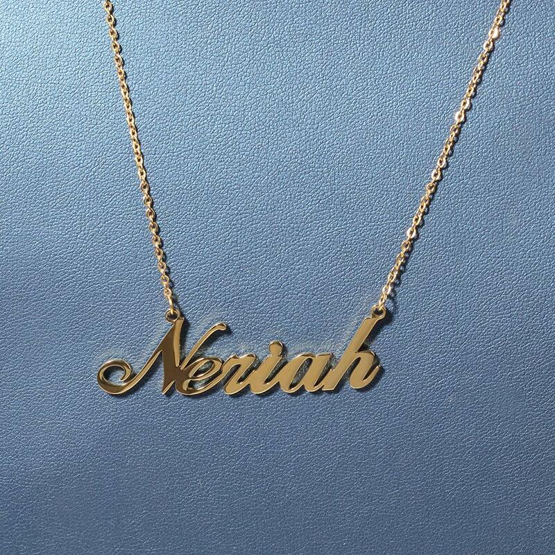 Uwin Custom Letters Personalized Necklace Initial Choker Name Stainless Steel Chains  Fashion Hip Hop Jewelry