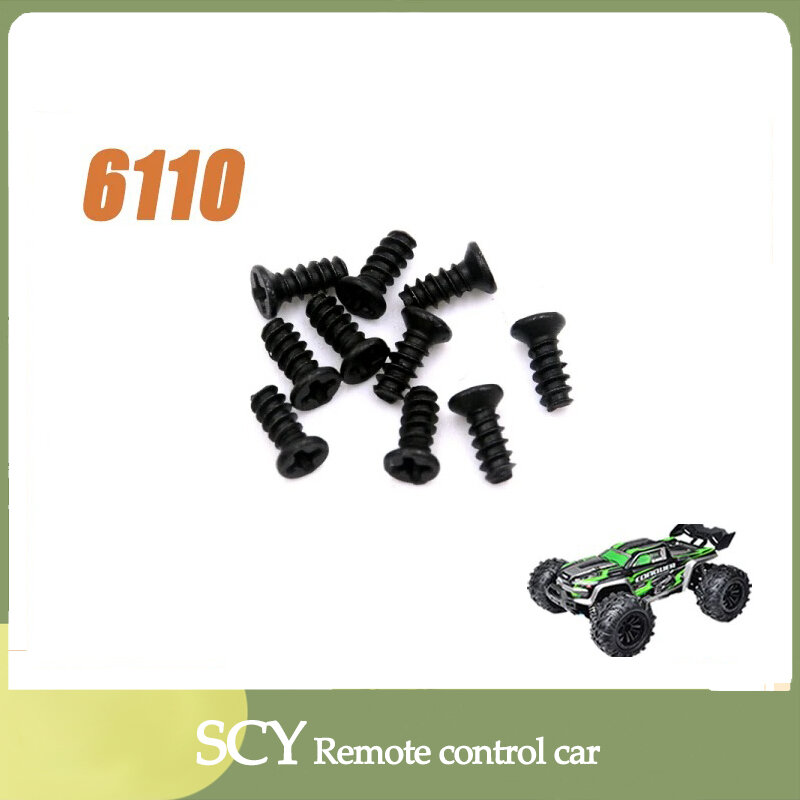 SCY 16102 1/16 suku cadang mobil RC asli 6110 2.3*6mm sekrup cocok untuk mobil SCY 16101 16102 layak dimiliki