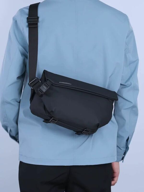 Mark Ryden-Bolso cruzado impermeable para hombre, bolsa de pecho multifuncional para Ipad, bolso de hombro Personal para hombre, bolsos de mensajero con soporte