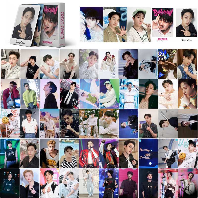 XIURAN 55 Pcs SK Bangchan Album Lomo Card Kpop Photocards  Postcards  Series
