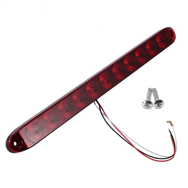 1Pcs Red 15 Inch 11 Led Light Bar Stop Turn Tail 3Rd Brake Light Truck Trailer Identification Id Bar Waterproof