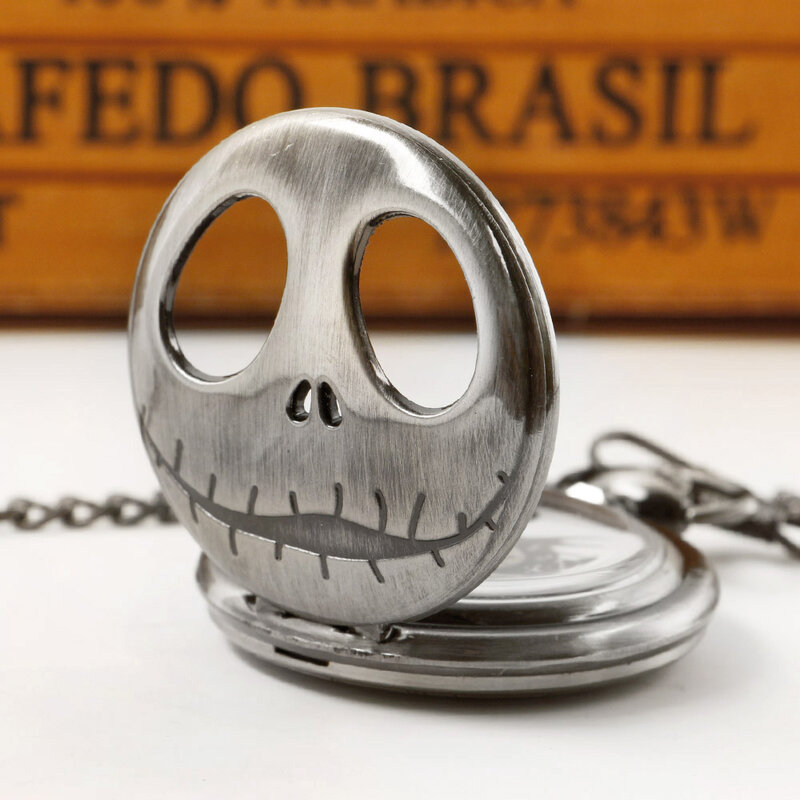 Halloween Theme Quartz Pocket Watch Necklace for Children Adults Retro Pocket&Fob Chain Watches Dropshipping