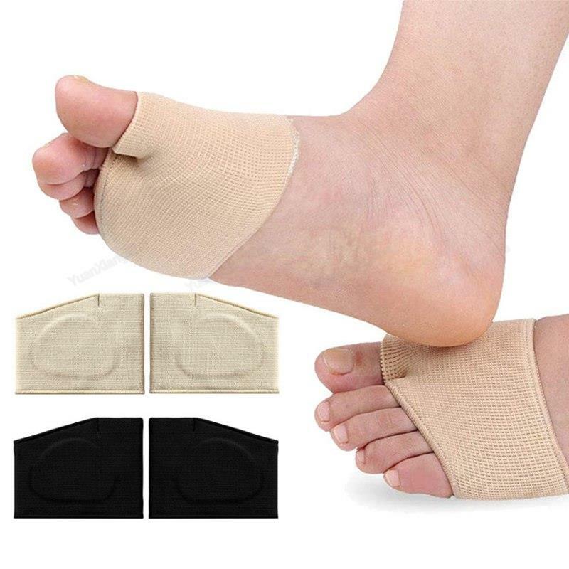 Silikonowe wkładki do butów poduszka przednia wkładki ortopedyczne mężczyźni kobiety grube wygodne pół wkładki separator palców stopy produkty do pielęgnacji stóp