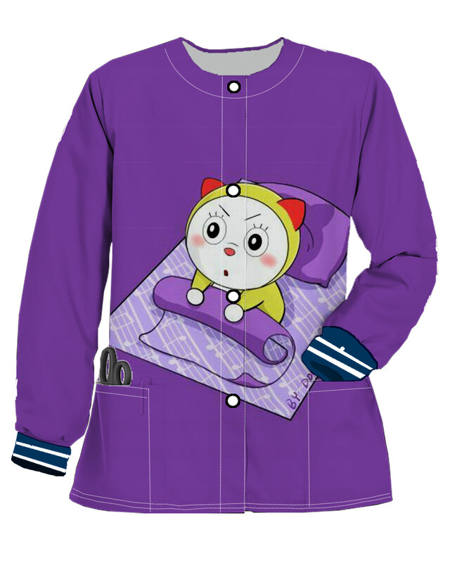 Chaqueta de enfermera con bolsillo para mujer, cárdigan de manga larga con botones coreanos, abrigo japonés, ropa de otoño e invierno, 2023