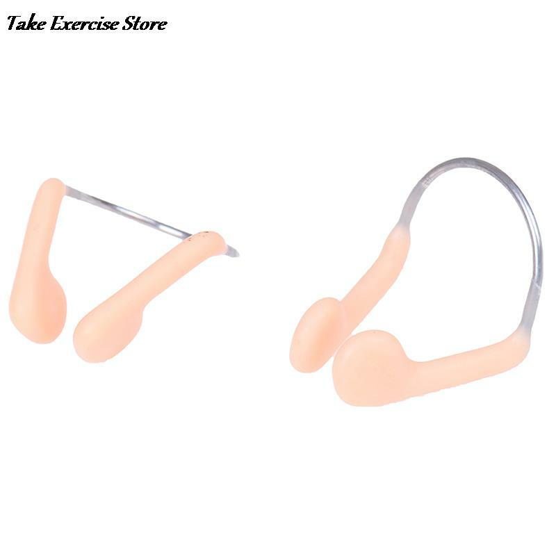 Silicone Steel Wire Nose Clip Durable No-skid For Swimming Diving Water Sports Nose Clip Skin Color Swimming Accessories