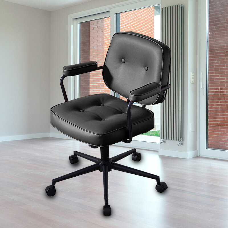 Nowy podnośnik do krzeseł biurowych krzesło obrotowe domu krzesło do pracy na komputerze badania proste oparcie siedzenia sypialnia krzesło wieloosobowe fotel stalowa rama