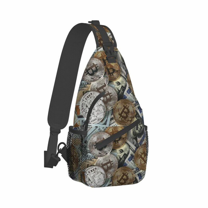 Кросс-боди сумки-слинги с биткоином или долларом, нагрудная сумка, рюкзак на плечо для криптовалюты, рюкзак для пешего туризма, кемпинга, ранец