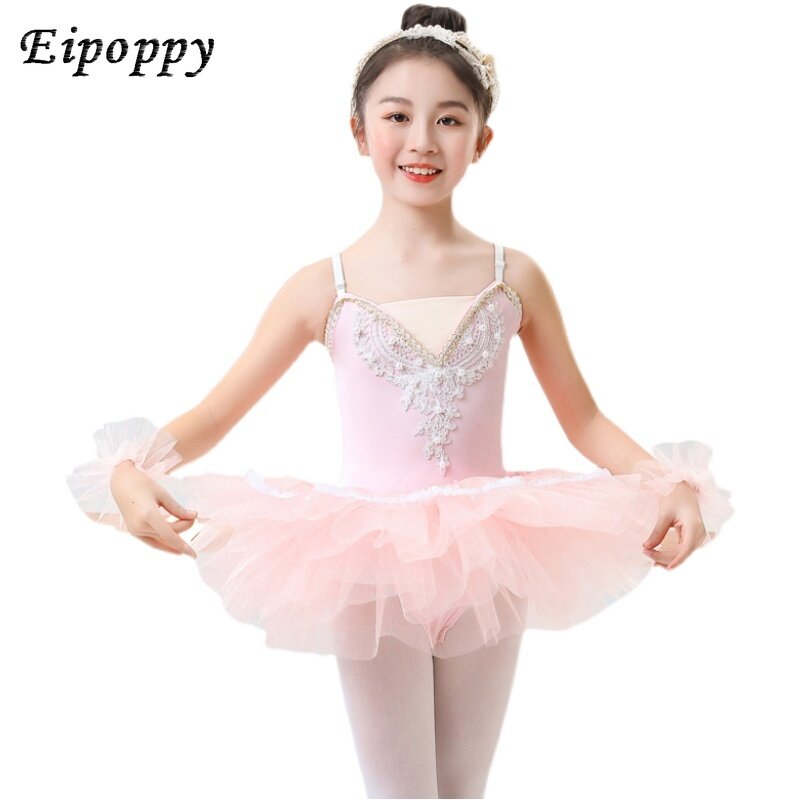 Балетное танцевальное платье для девочек, детское профессиональное танцевальное платье, танцевальный костюм маленького лебедя, Тюлевое платье принцессы