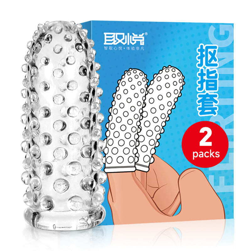 Łechtaczka stymulować prezerwatywy dla kobiet seks pochwy ochraniacze na palce Penis G Spot masaż zabawki erotyczne dla par Finger Extender