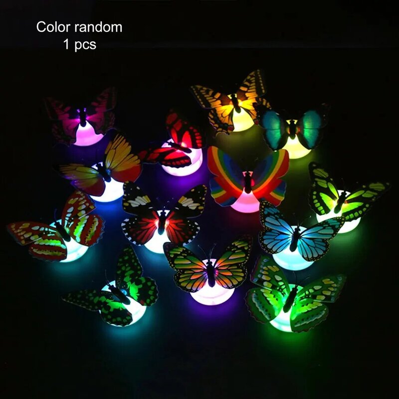Креативная Милая 3D бабочка светодиодный цвет меняющая цвет лампа Декор для спальни гостиной