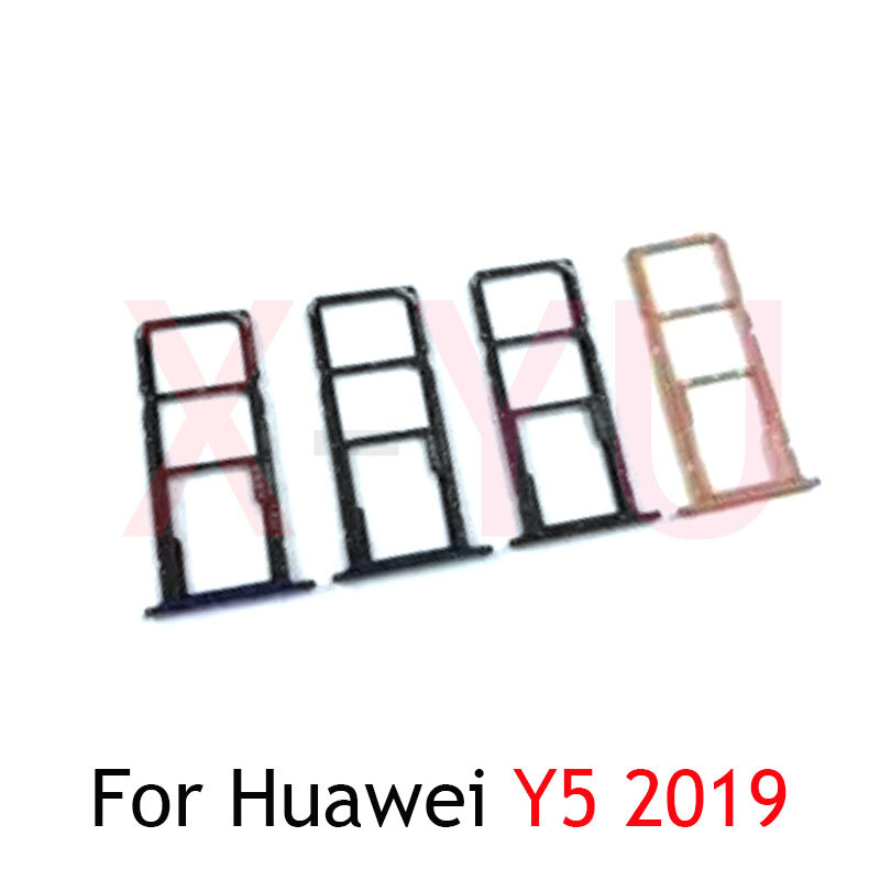 10ชิ้นสำหรับ Huawei Y5 Prime 2018 / Y5 2019 / Y5 Neo ถาดใส่ซิมการ์ดอะไหล่อะแดปเตอร์
