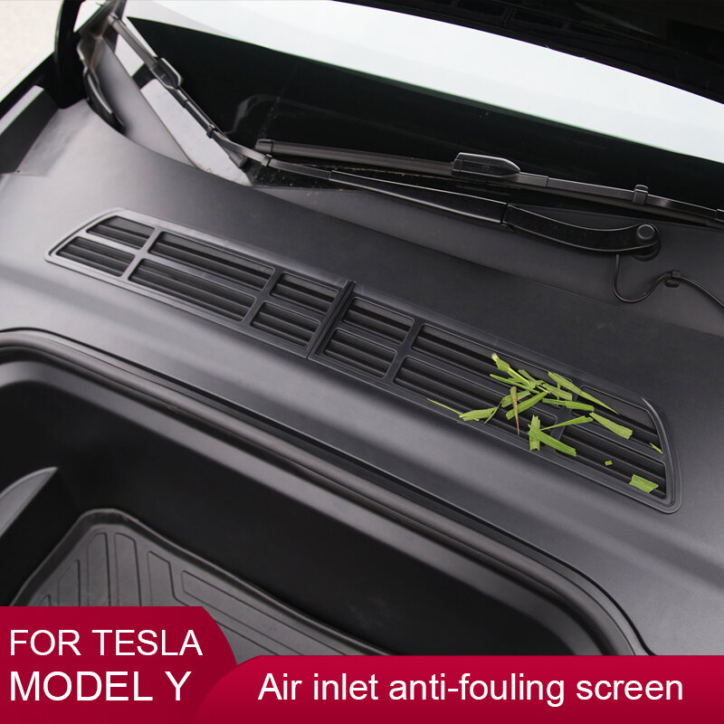 Cubierta protectora para entrada de aire acondicionado, rejilla delantera de entrada de aire limpio, Red a prueba de insectos, accesorios para Tesla modelo Y, 2023, 2024