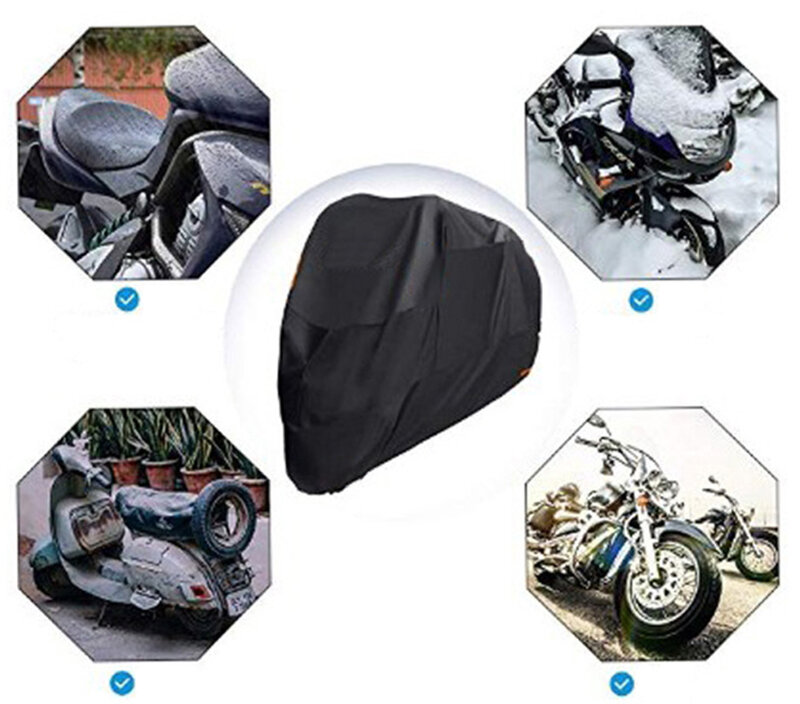 Nova marca s m l xl 2xl 3xl 4xl universal protetor uv ao ar livre à prova dwaterproof água da motocicleta capa saco funda moto scooter caso bycicle