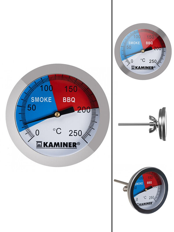 Termometer panggangan BBQ, Aksesori dapur pengukur termometer Mini bahan baja tahan karat, termometer panggang BBQ