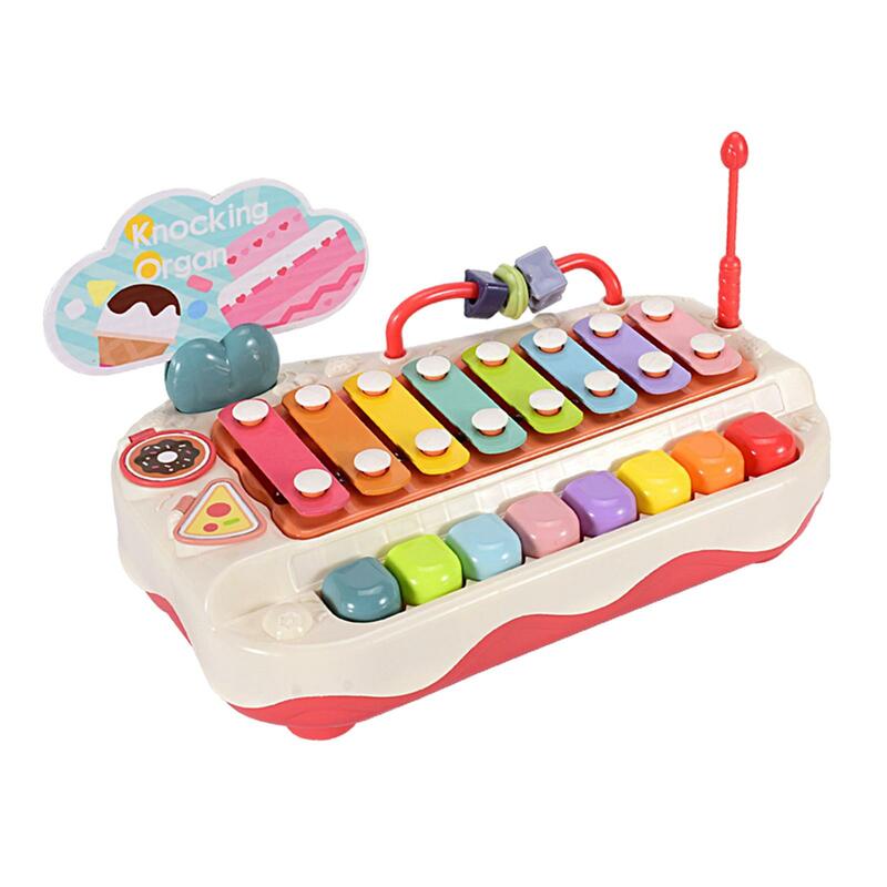Mainan musik anak-anak, mainan belajar prasekolah delapan nada warna-warni, Piano bayi mainan Xylophone untuk anak laki-laki perempuan 3 + hadiah ulang tahun balita