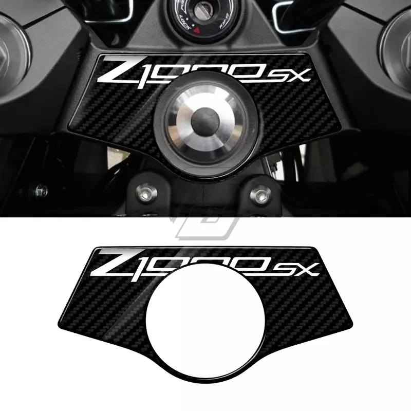 Voor Kawasaki Z1000sx 2011-2017 3d Carbon-Look Bovenste Drievoudige Juk Verdediger