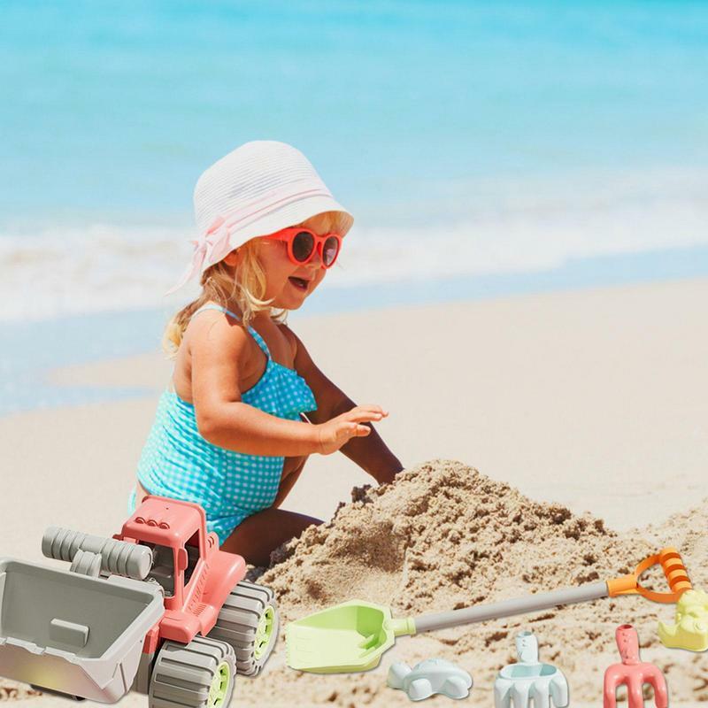 Детские пляжные игрушки, набор из 20 предметов для детей, песочный экскаватор и лопаты, песочные формочки, песочные коробки, игрушки для 3 детей, путешествия