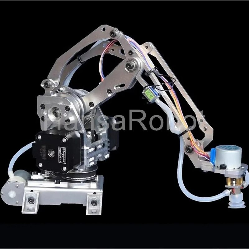 Brazo robótico de Metal 4 dof de carga grande con bomba de succión, Motor paso a paso, Mini Kit de desarrollo secundario de brazo mecánico Industrial