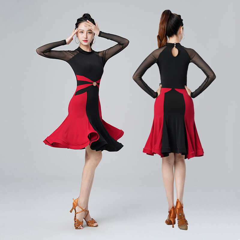 Latin dance dress adult performance professional dance competition practicing martial arts ballroom practice dress