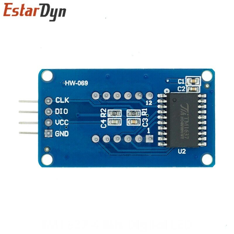 Digital LED Display Module para Arduino, 7 segmentos, 0, 36 Polegada, ânodo vermelho tubo, quatro Serial Driver Board Pack, TM1637, 4 Bits