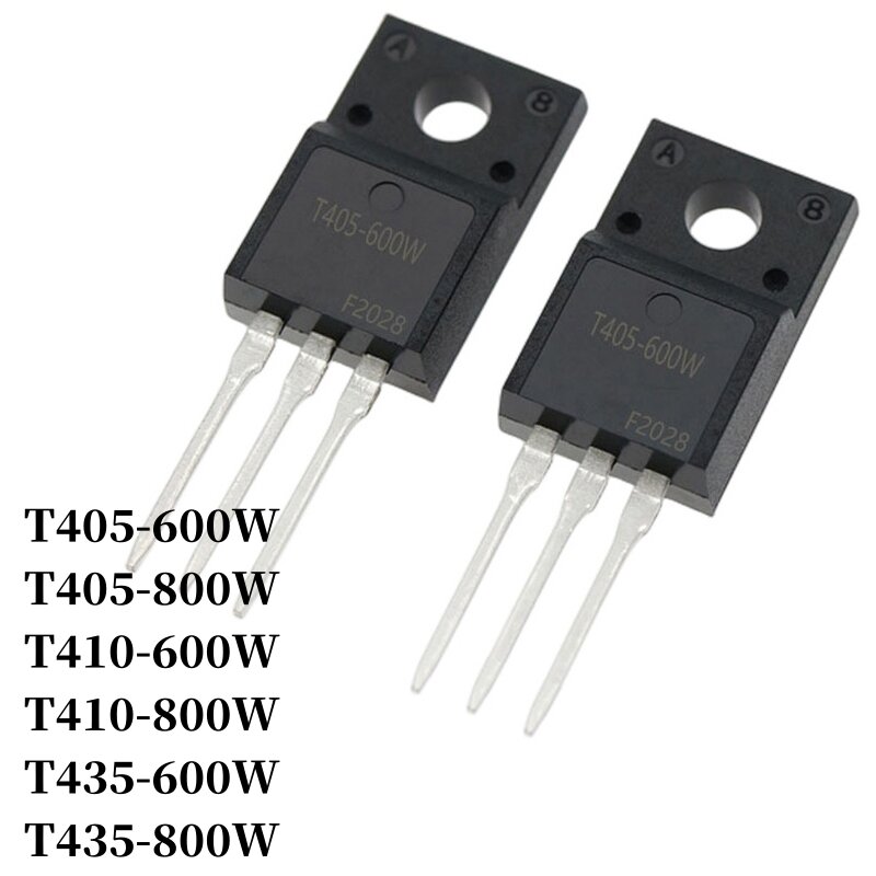 T405-800W T405-600W, 10 ~ 1000 buah T435-800W T410-600W T410-800W T435-600W DIP Triac TO-220F Thyristor 4A 600V/800V Chip besar