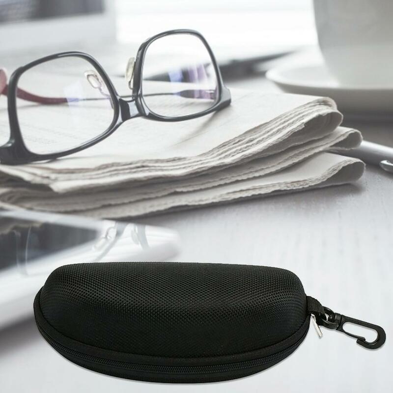 Potable Durable High Quality Microfiber Black Sunglasses Case Sun Glasses Zipper Bag Unisex Eye Glasses Box Flat Mirror Box
