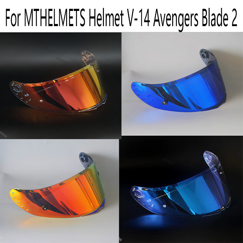 รถจักรยานยนต์หมวกกันน็อกเลนส์สำหรับ MTHELMETS หมวกกันน็อก V-14 Avengers ใบมีด2รุ่นหมวกนิรภัยรถจักรยานยน...
