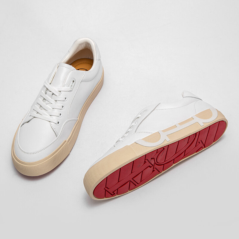 밸런스 캐주얼 보드 슈즈, 인체공학적으로 설계된 아치 조정 플랫 슈즈, 흰색 여성 신발