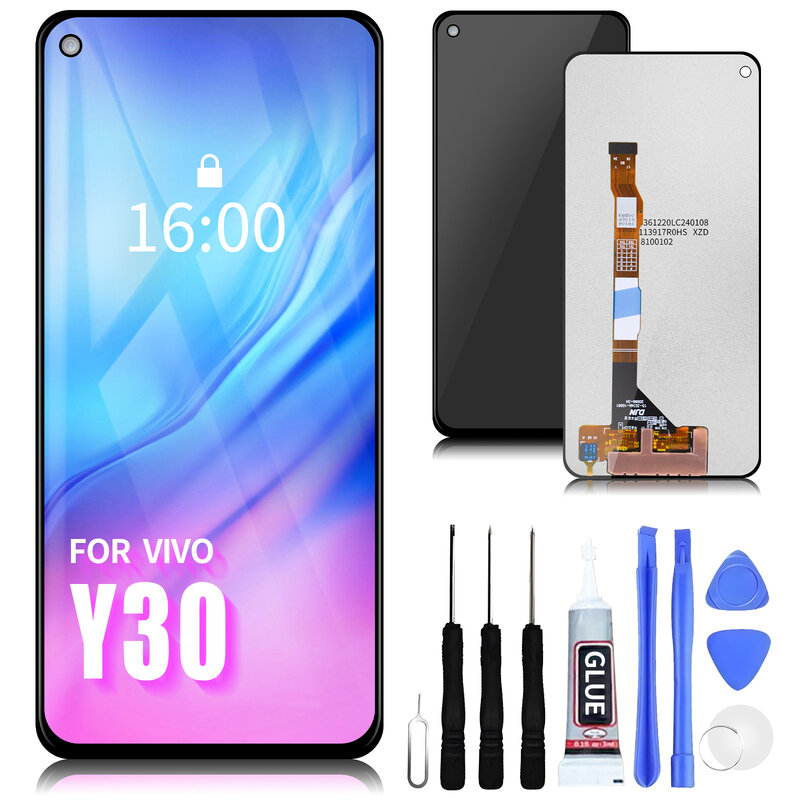 Vivo Y30 2020 글로벌 1938 Y30i 2020 2019 터치 스크린 디지타이터 휴대폰 LCD 스크린 교체, 6.47 인치