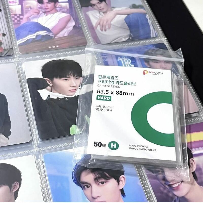 Sharkbang-mangas de cartão transparentes, K-pop titulares para cartões postais, filmes, protetor Photocard, PP, 56x87mm, 70x100mm, 50pcs por lote