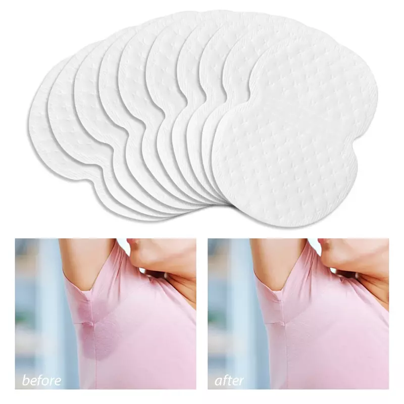 Almohadillas absorbentes de sudor para axilas, pegatinas antisudor desechables para forros de axilas, 10/30/50 piezas