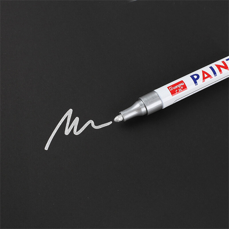 กันน้ำถาวรสีปากกามาร์กเกอร์ยางโลหะปากกาปากกาเรืองแสงสำหรับผ้าไม้หนังเครื่องหมายศิลปะจิตรกรรมซัพพลาย