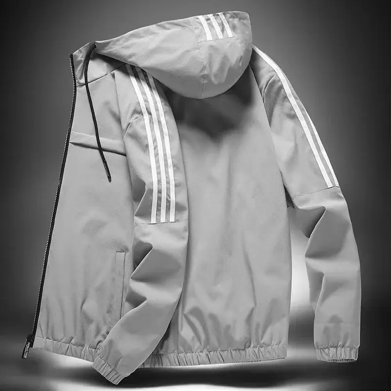 Мужская ветрозащитная куртка, повседневная универсальная куртка с капюшоном, уличная спортивная куртка, Новинка для весны и осени 2024
