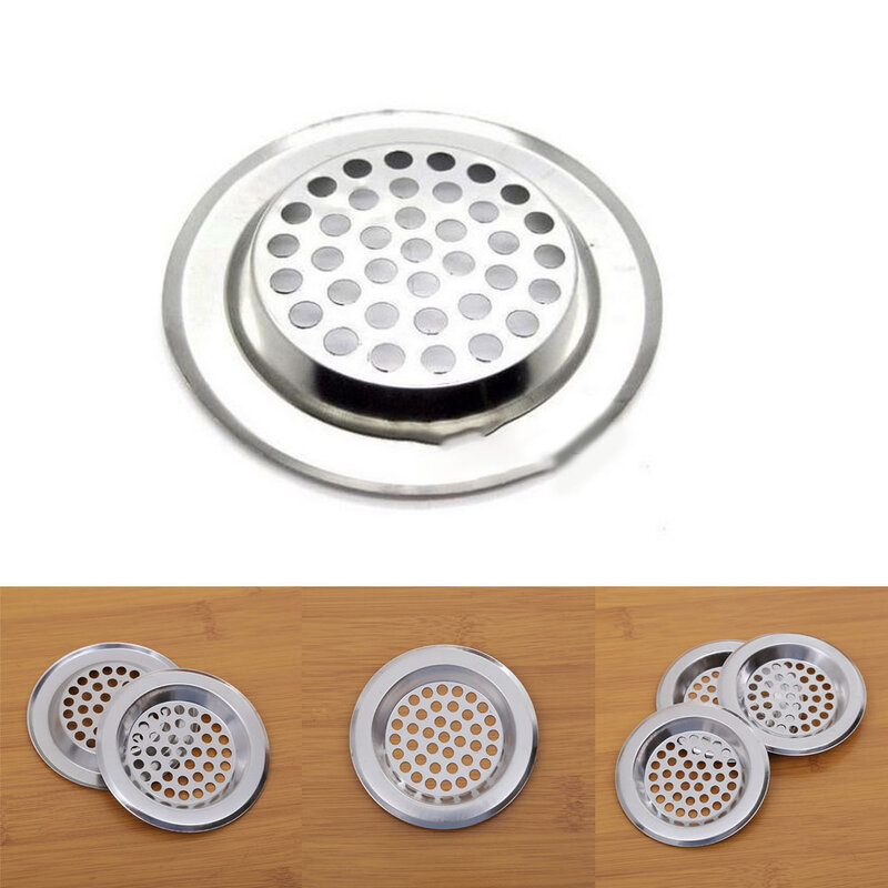 Antiblocking Practical Bathroom Sink Strainer Filter Drain Net Hole Filter Round Sewer Stainless Steel 1 Pcs 75mm