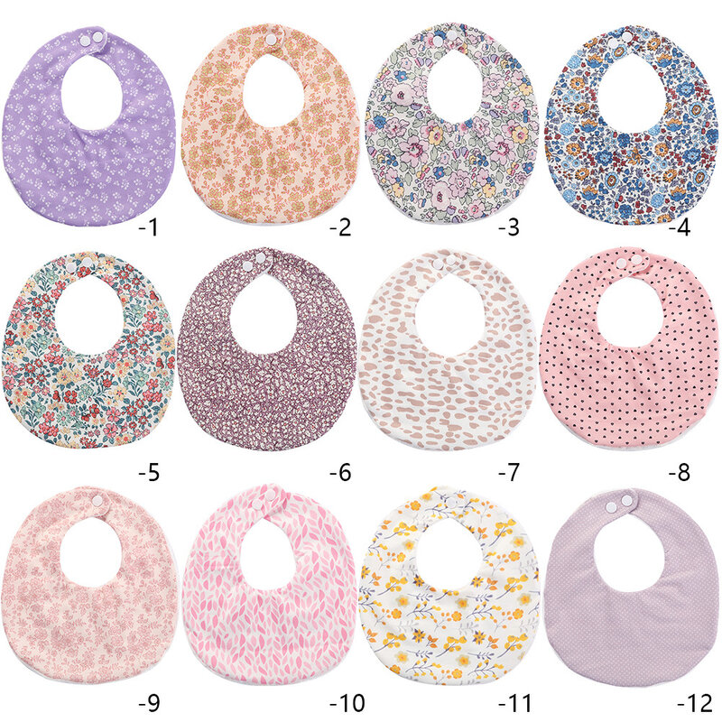 Baberos de algodón con estampado Floral para bebé, ropa absorbente con borlas para alimentación de recién nacido, 1 unidad