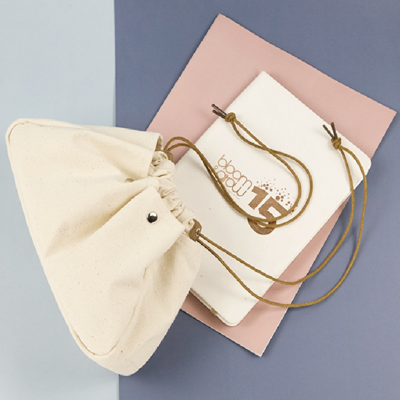Bolsa de maquillaje minimalista con cordón, bolsa de almacenamiento de joyas cosméticas, bolsas de lavado de lona portátiles de viaje