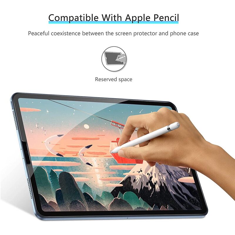 Apple iPad Air 5用強化ガラス,タブレット保護フィルム,第5世代,air 5,a2588,a2589,a2591,3パック