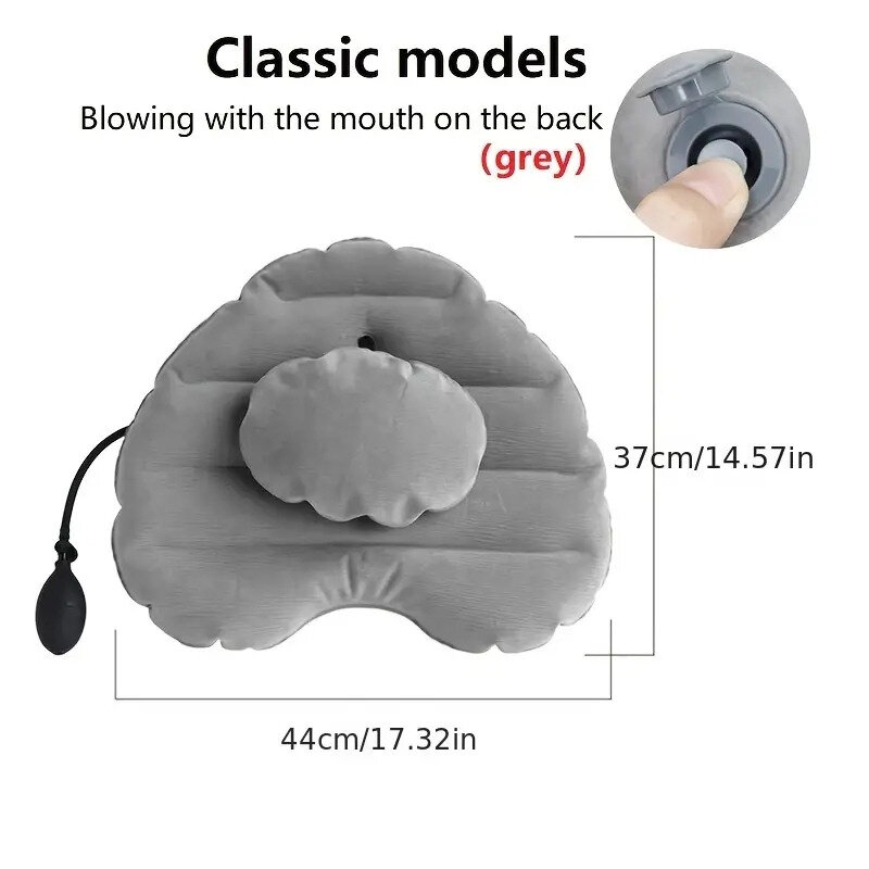 Inflatable Back Cushion for Car Office Chair Adjustable Firm Air Lower Backrest Waist Portable Pillow with Pump Home Travel