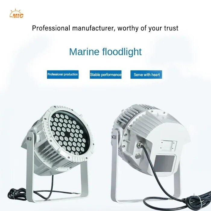 Waterproof Marine LED Searchlight, Marine Grade Iluminação, barco luz, venda quente, 50W, 100W