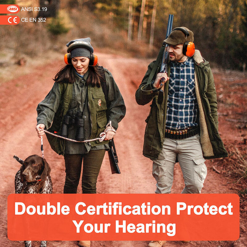 ZOHAN cuffie antirumore regolabili per la protezione dell'udito paraorecchie per la riduzione del rumore per la falciatura della costruzione del falegname caccia al tiro