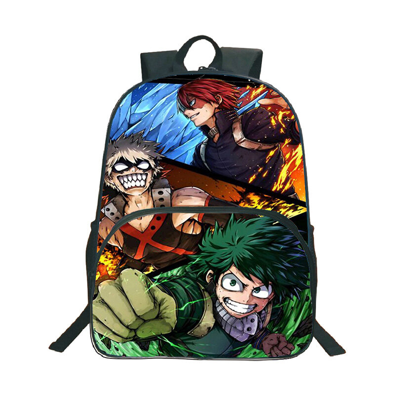 Boku-mochila de dibujos animados No Hero Academia para niños, bolso escolar de Anime para senderismo, mochila para portátil, impermeable, Unisex