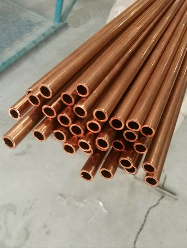 Tubo de cobre T2, diámetro exterior de 2mm, 2,5mm, espesor de pared de 0,2mm, 0,25mm, 0,5mm, interior de 1mm, tubo de cobre hueco capilar