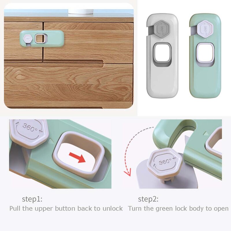 Children Security Refrigerator Closet Sliding Door Kids Furniture Locks Strap Cabinet Lock Safety Lock Care Products