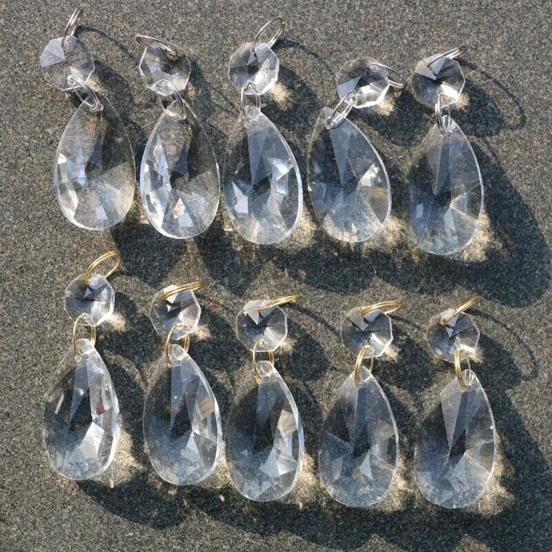20 sztuk kryształy do żyrandola pryzmat wyczyść Teardrop kryształ wisiorki do żyrandola części koraliki wiszące kryształy do żyrandoli