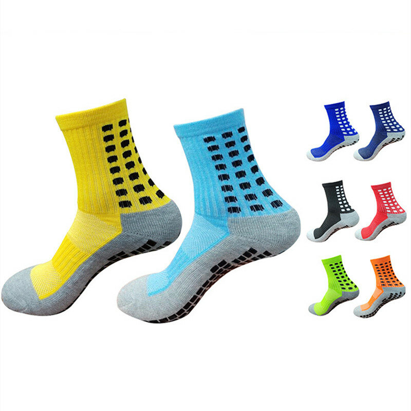 High Quality New Football Socks Men and Women Sports Socks Non-slip Silicone Bottom Soccer Basketball Grip Socks