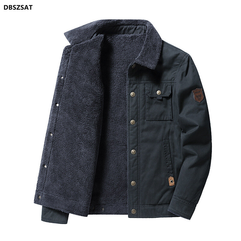 Męskie zimowe płaszcze wełniana wkładka grubsze ciepłe kurtki zimowe dobrej jakości męskie bawełniane kurtki okazjonalne wierzchnie zimowe płaszcze rozmiar 6XL